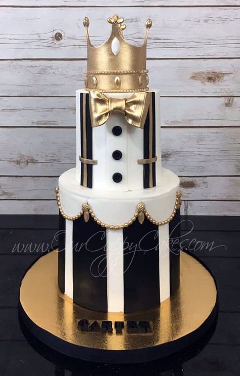 King Crown Cake For Men, Black Tie Cake, 70 Birthday Cake For Men, Retirement Party Cakes, Bow Tie Cake, Tie Cake, Beautiful Pie Crusts, Button Cake, Cake Design For Men