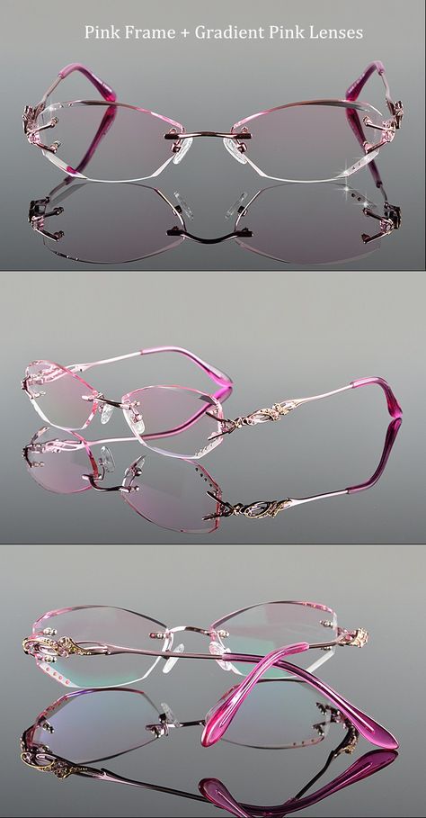 Chashma Brand Luxury Tint Lenses Myopia Glasses Reading Glasses Diamond Rimless Colored Lenses Prescription Glasses Frame Women|rimless prescription glasses|brand prescription glassesprescription glasses - AliExpress Glasses Inspiration, Prescription Glasses Frames, Cool Glasses, Cute Glasses, Fashion Eye Glasses, Stylish Glasses, Blue Lenses, Mein Style, Eyewear Accessories