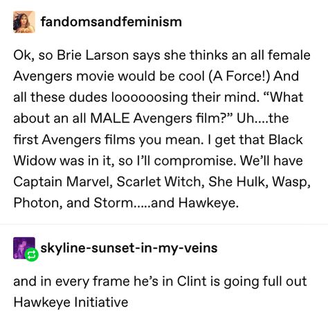 Love this, except for she hulk lol. But Hawkeye and the girls ❤️🥰 Couples Disney, Marvel Headcanon, Dc Memes, Dc Movies, Avengers Memes, The Witcher 3, Marvel Jokes, Avengers Funny, Cyberpunk 2077