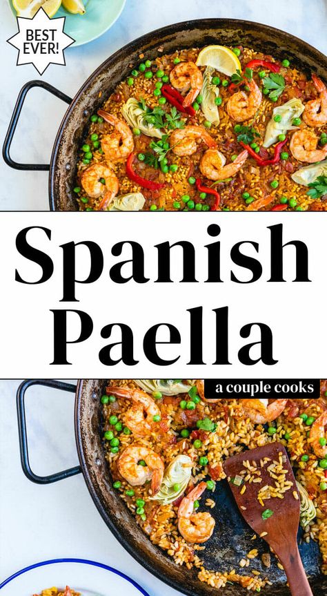 Best Paella Recipe Authentic, Paella Recipe Authentic, Easy Spanish Paella Recipe, Chicken Paella Recipe, Best Paella Recipe, Paella Recipes, Paella Recept, Spanish Paella Recipe, Shrimp Paella