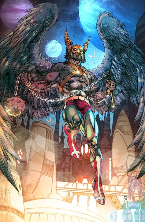 Hawkman Art, Hawkman Dc, Hawkgirl Art, Captain America Comic Art, Justice League Dark, Dc Comics Wallpaper, Dc Comics Heroes, Comic Book Superheroes, Arte Dc Comics