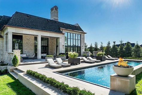 Luxury Home by Timberworx Custom Homes Moderne Have, Detail Arsitektur, French Style Homes, التصميم الخارجي للمنزل, Passive House, Hus Inspiration, Luxury Homes Dream Houses, Outdoor Swimming, Dream House Exterior