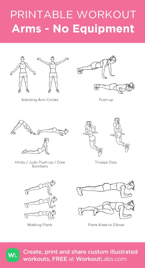 Arms - No Equipment: my visual workout created at WorkoutLabs.com • Click through to customize and download as a FREE PDF! #customworkout Arm Work Out No Equipment, Arm Day Workout At Home No Equipment, Bicep Workout Women At Home No Equipment, Arm Workout No Equipment At Home, Arm Workout At Home No Equipment, Workouts Arms No Equipment, Arm Workout With Equipment Gym, Arm Workout Equipment Gym, Arms And Back Workout No Equipment