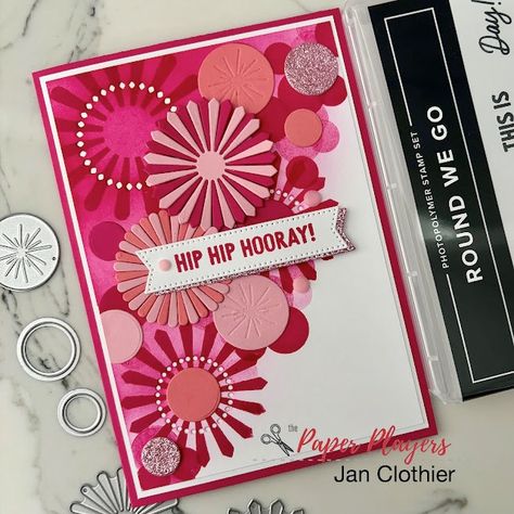 Thinking Stamping: Round We Go for The Paper Players 705 Spotty Dotty, Fancy Friday, Homemade Birthday Cards, Fabulous Birthday, New Catalogue, Link Up, Card Tags, Paper Craft Projects, Fun Easy