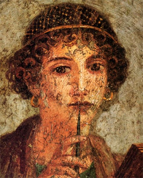 Sappho Claude Shannon, John William Godward, Wax Tablet, Pompeii And Herculaneum, Rome Antique, Art Ancien, Roman Art, Liberal Arts, Ancient Aliens