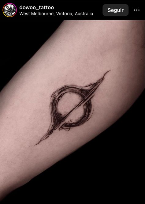 Geometric Tattoo Symbols, Black Hole Tattoo, Hole Drawing, Minimal Tattoo Designs, Minimal Tattoo Ideas, Stone Tattoo, Choose Her, Tattoo Shoulder, Movie Tattoos