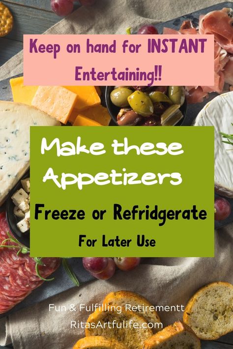 Make Ahead And Freeze Appetizers, Camping Appetizers Make Ahead, Make Ahead Appetizers For A Crowd, Freezable Appetizers, Make Ahead Cold Appetizers, Camping Appetizers, Hors Devours Appetizers, Hors Devours, Entertaining Appetizers