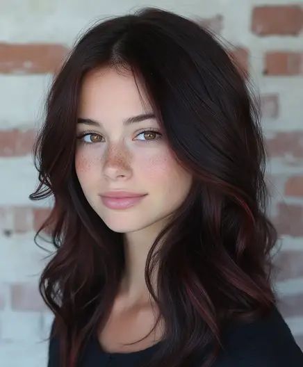 Top 51 Trending Dark Hair Colors for Brunettes This Fall - AskNaij Blackish Red Hair, Trending Dark Hair, Chocolate Cherry Hair Color, Hair Colors For Dark Hair, Dark Hair Colors, Natural Hair Fall, Mahogany Brown Hair, Cherry Hair Colors, Dark Fall Hair