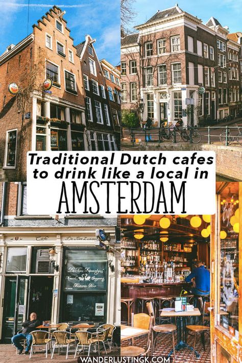 Want to experience Amsterdam like a local? Read this guide to the best cozy brown bars in Amsterdam to experience Amsterdam like a local.  Cheers to a beer or coffee in these historic cafes in Amsterdam! #amsterdam #holland #netherlands #bier #heineken #beer #nederland #bruinbar Amsterdam Cafe, Brown Cafe, Amsterdam Travel Guide, Popular Beers, Europe Continent, Red Light District, Netherlands Travel, Amsterdam City, Amsterdam Travel