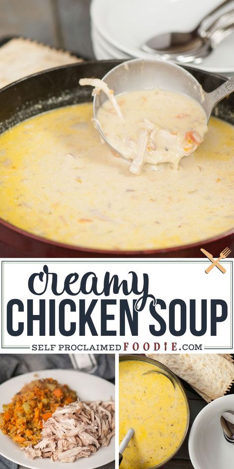 Recipes Using Cream Of Chicken, Simple Chicken Soup Recipe, Simple Chicken Soup, Chicken Soup Recipes Easy, Pastas Recipes, Chicken Soup Recipe, Creamy Chicken Soup, Cookies Gluten Free, Homemade Soup Recipe