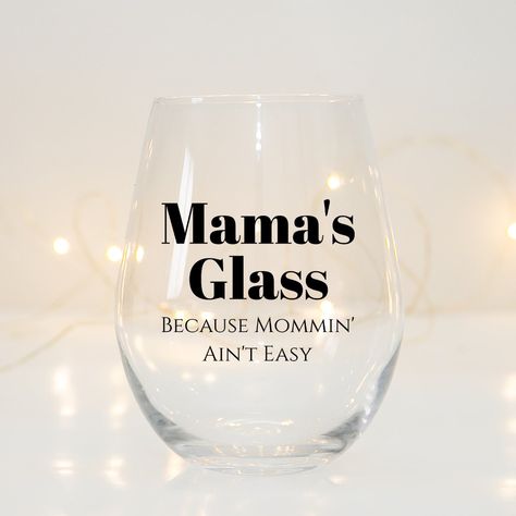 Funny Personalized Gift For Mom Who Loves Drinking Make Her Laugh, Her Laugh, Wine Drinking, Funny Mothers Day Gifts, Funny Glasses, Wine Mom, Valentine Gifts For Mom, Personalized Wine Glass, Funny Mom Gifts