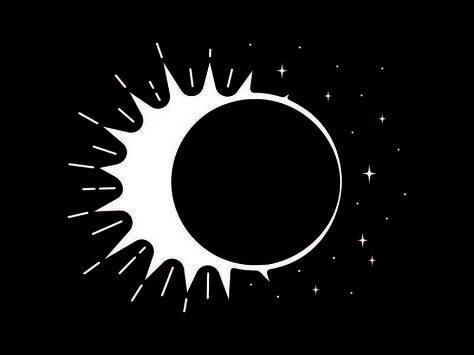 Solar Eclipse Tattoo Design, The Eclipse Aesthetic, Eclipse Graphic Design, Solar Eclipse Design, Total Solar Eclipse Tattoo, Eclipse Clipart, Eclipse Tattoo Minimalist, Solar Eclipse Drawing, Eclipse Symbol