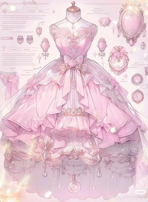 Vestidos Anime, Magic Runes, Dreamy Gowns, Images Kawaii, Dress Design Drawing, Clothing Design Sketches, Old Fashion Dresses, Fashion Drawing Dresses, Dress Design Sketches