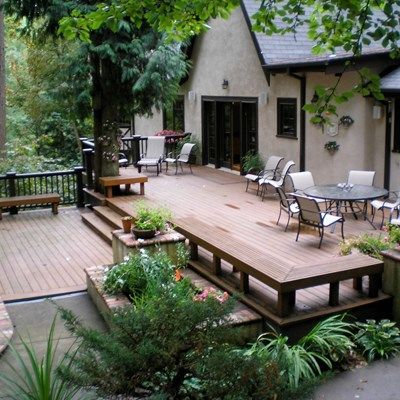 Deck Ideas & Designs | Pictures & PhotoGallery | Decks.com Ground Level Deck, Backyard Patio Deck, Deck Pictures, Patio Deck Designs, Wooden Deck, Deck Designs Backyard, Backyard Porch, Ground Level, Decks Backyard