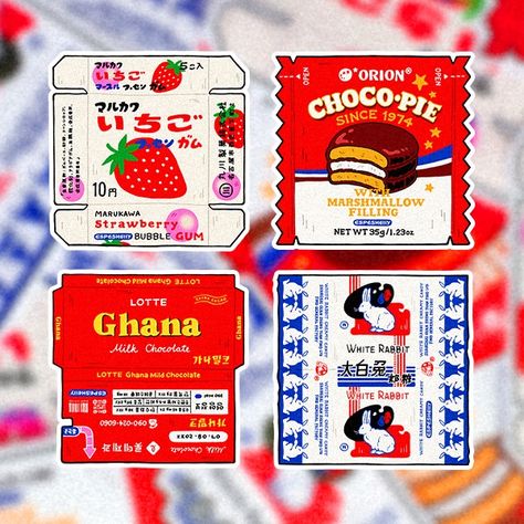 shelly🍒 on X: "my candy wrapper stickers 😋✨ https://t.co/hVvoT0CBBY" / X Diy Candy Wrappers, Wrapper Design, Choco Pie, Bag Illustration, Art Account, Illustration Techniques, Candy Wrapper, Bullet Journal Diy, Candy Wrappers