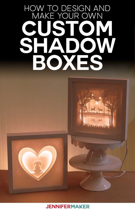 Shadow box Diy Shadow Box Frame, Jennifer Maker, Shadow Light Box, Diy Shadow Box, Cricut Explore Projects, Idee Cricut, Custom Shadow Box, Anniversaire Harry Potter, Projets Cricut