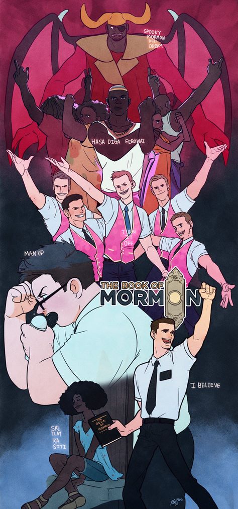 Your unofficial online source for The Book of Mormon news and updates since November 2010. From Trey... Book Of Mormon Musical Fanart, Book Of Mormon Fanart, The Book Of Mormon Musical, Book Of Mormon Broadway, Book Of Mormon Musical, Theater Kid, Theatre Geek, Musical Plays, Theatre Nerds