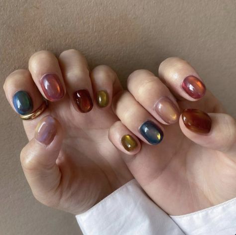 Funky Nail Art, Hello Nails, Pretty Gel Nails, Really Cute Nails, Cat Eye Nails, Jelly Nails, Nail Jewelry, Dream Nails, Funky Nails