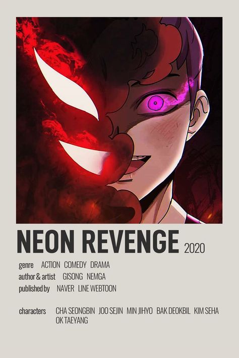 I edited this polaroid manhwa poster, which is inspired by the polaroid anime poster. You can print this for free but don't sell it. Also, credits to the rightful owner of these ideas. Don't repost Follow me: Instagram: @cristeyyyn Tiktok: @simpnoootsimp Neon Revenge, Manhwa Poster, Anime Sites, Japanese Animated Movies, Anime Suggestions, Film Posters Minimalist, Follow Me Instagram, Good Anime Series, Animes To Watch