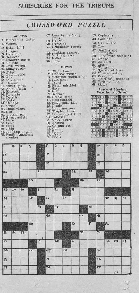 1/1/1946 Chicago Tribune Crossword Puzzle Newspaper Crossword, Newspaper Games, Crossword Design, Crossword Puzzle Maker, Kids Team Building Activities, Halloween Crossword Puzzles, Newspaper Drawing, Building Games For Kids, Puzzle Maker