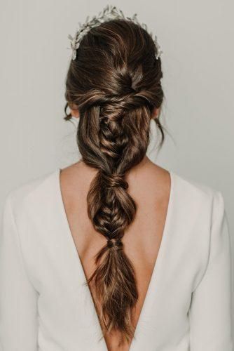 Bohemian Wedding Hairstyles, Hair Down With Braid, Boho Wedding Hairstyles, Bohemian Wedding Hair, Bridal Braids, Boho Wedding Hair, Hair Extensions Best, Long Brown Hair, Sleek Ponytail