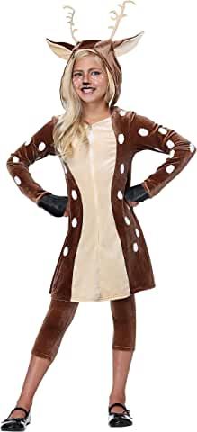 Fawn Costume, Bruh Girl, Reindeer Costume, Deer Costume, Costume For Girls, Woodland Critters, Girl Halloween, Spandex Dress, Theme Halloween