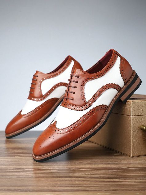 1920s Mens Shoes, Mens Saddle Shoes, Brown Men Shoes, British Style Men, 1920s Outfits, Saddle Shoes, Business Shoes, Leather Dress Shoes, Formal Business