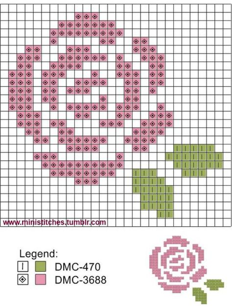 Canvas Template, Rose Cross Stitch Pattern, Tiny Cross Stitch, Tapestry Crochet Patterns, Pola Kristik, Cross Stitch Patterns Flowers, Mini Cross Stitch, Cross Stitch Borders, Cross Stitch Cards