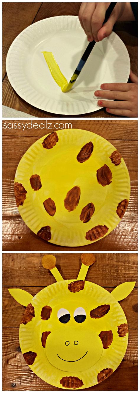 Girafa de pratinho de papelão - Passo a Passo. Giraffe Craft, Zoo Crafts, Zoo Animal Crafts, Paper Plate Animals, Giraffe Crafts, Paper Plate Craft, Zoo Theme, Paper Plate Crafts For Kids, Cool Art Projects