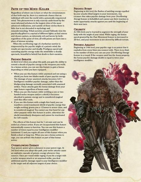 Vallonde Laid Bare Dnd Barbarian, Barbarian Dnd, Dnd Subclasses, Homebrew Classes, Dungeons And Dragons Rules, Dnd Stats, D D Classes, Fact Of Life, Dnd Classes