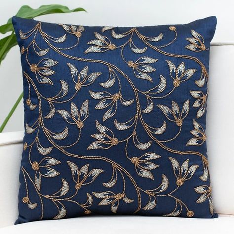 Gold Throw, Gold Throw Pillows, Fashion Illustration Collage, Cover For Sofa, Blue And White Chinoiserie, Blue Pillow Covers, Embroidered Pillow Covers, Handmade Throws, Pillow Texture