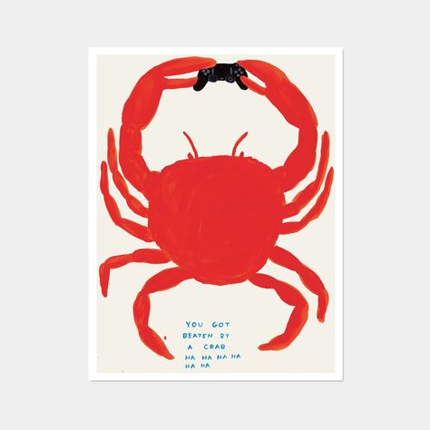 Genuine David Shrigley Poster: You Got Beaten by A Crab - Etsy Lithography Prints, David Shrigley, Nordic Poster, Pictures For Living Room, Cat Wall Art, Wall Pictures, Daft Punk, Wall Art Canvas Painting, Living Room Pictures