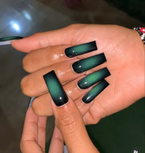 Acrylic Nail Set, Airbrush Nails, Drip Nails, Beige Nails, Gel Nails Diy, Green Nail, Work Nails, Long Acrylic Nails Coffin, Nails Only