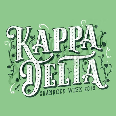 ✰ South by Sea @southbyseacollege ✰ Kappa Delta | KD KayDee | Shamrock Week Philanthropy 2019 | South by Sea | Greek Tee Shirts | Custom Apparel Design | Custom Greek Apparel | Sorority Shirts | Sorority Graphics | Sorority Tanks | Sorority Shirt Designs Shamrock Week Kappa Delta, Kappa Delta Shamrock, Sorority Socials, Sorority Graphics, Kappa Delta Sorority, Philanthropy Shirts, Greek Week, Custom Clothing Design, Sorority Shirt Designs