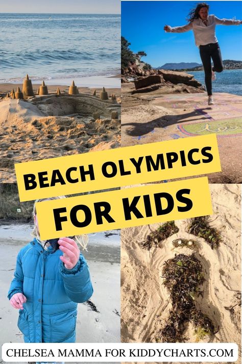 Beach Olympics Family, Family Olympic Games Beach, Beach Olympic Games, Lifeguard Games, Beach Games Kids, Beach Games For Kids, Beach Olympics, Family Olympics, Crafts For Kindergarten