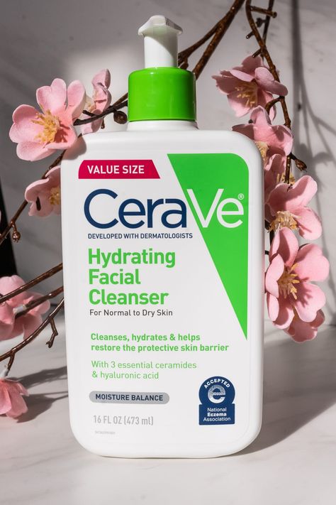 CeraVe Hydrating Cleanser Review - Jillian Cecilia Cerave Hydrating Cleanser, Dry Skin Moisturizer Face, Cerave Hydrating Facial Cleanser, Face Wash For Dry Skin, Cerave Cleanser, Hydrating Facial Cleanser, Cerave Skincare, Moisturizing Face, Hydrating Facial