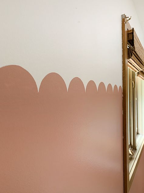 See how you can create this beautiful scalloped wall design in any room in your home! Kids Room Wall Paint, Diy Mural, Room Wall Painting, Kids Room Wall, Big Girl Rooms, Room Paint, Baby Room Decor, Room Wall Decor, How To Paint