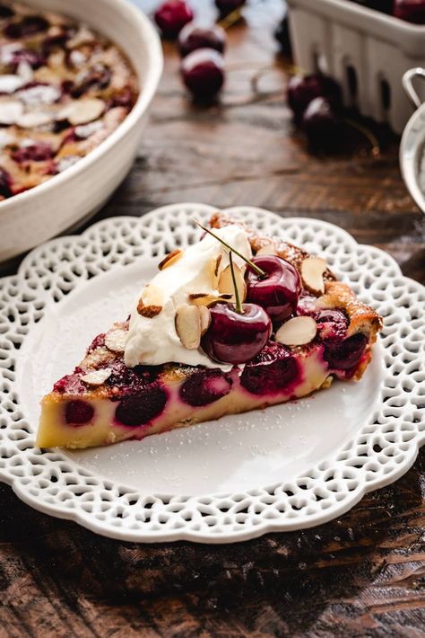 Clafoutis Recipe, Clafoutis Recipes, Cherry Clafoutis, Baked Custard, Baked Fruit, French Dessert, Sweet Pie, Fresh Cherries, Cherry Flavor