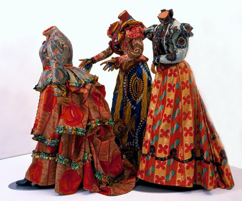 Yinka Shonibare - Three Graces Speed Art Museum, Yinka Shonibare, Dutch Wax Print, Fashion Atelier, 18th Century Women, Madeleine Vionnet, Sonia Delaunay, Incredible Art, African Textile