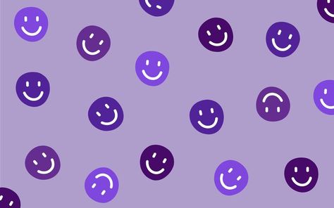 Smiley Face Desktop Wallpaper, Purple Aesthetic Wallpaper Laptop, Purple Smiley Face, Desktop Wallpaper Simple, Purple Aesthetic Wallpaper, Macbook Air Wallpaper, Cover Wallpaper, Wallpaper Laptop, Pretty Landscapes