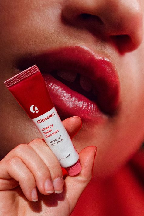 Should You Change Your Skincare Routine For Summer? Take This Derm's Advice Glossier Wallpaper, Glossier Cherry, Glossier Cherry Balm Dotcom, Balm Dot Com, Beginner Makeup Kit, Exfoliating Lip Scrub, Maraschino Cherries, Glossy Makeup, Balm Dotcom