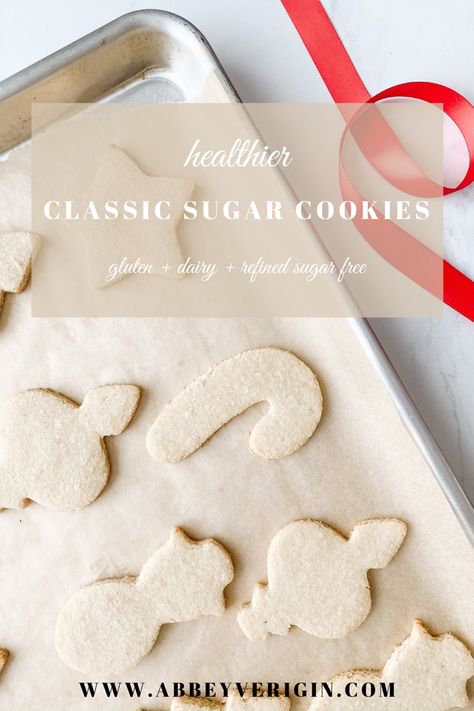 Dairy Allergy Recipes, Aip Christmas Cookies, Grain Free Sugar Cookies, Sugar Free Christmas Cookies, Paleo Sugar Cookies, Healthy Holiday Baking, Healthy Sugar Cookies, Grain Free Cookies, Gluten Free Christmas Cookies