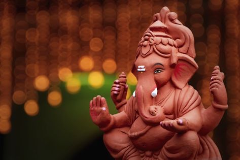 Indian ganesha festival , lord ganesha | Premium Photo #Freepik #photo #indian-god #hindu-god #lord #hindu Best Wallpapers For Laptop, Ganesh Pic, Ganesha Festival, Eco Friendly Ganesha, Clay Ganesha, Ganesh Festival, Ganpati Songs, Ganpati Bappa Wallpapers, Ganesh Art Paintings