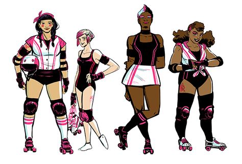 Roller Derby Costume, Derby Names, Roller Derby Art, Ouji Fashion, Roller Derby Girls, Derby Ideas, Derby Outfits, Boom Studios, Lady Art