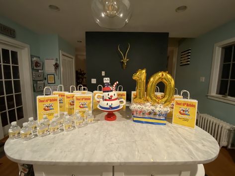 Cuphead Birthday, 12th Birthday, 9th Birthday, Birthday Parties, Turning, Birthday Party, Table Decorations, Birthday, 10 Things