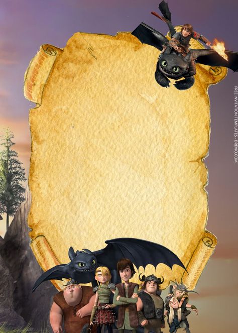 Nice FREE How To Train Your Dragon Birthday Invitation Templates Dragons have captivated our imaginations for centuries with their majestic, awe-inspiring presence. From the pages of ancient mythology to the silver screens of modern cinema, these mythical creatures... Dragon Birthday Theme, Httyd Party, Plan A Birthday Party, Dragon Birthday Invitations, Dragon Birthday Parties, Dragon Movies, Dream Kids, Free Printable Birthday Invitations