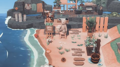 Acnh Beach, Animal Crossing Pc, Plant Shop, Medieval Style, The Proposal, Style Anime, New Animal Crossing, Beach Rocks, Animal Crossing Game