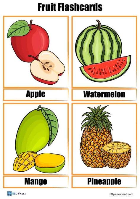 Fruits Pictures For Kids, Fruit Flashcards Free Printable, Fruit Pictures For Kids, Fruits Flashcards For Kids, Measurement Preschool, Pictures Of Fruit, Fruits Pictures, Pictures Of Fruits, Fruits Name With Picture