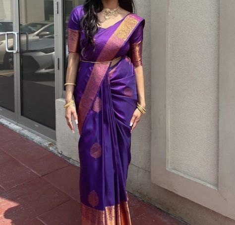 Elegant Saree, Saree, Purple