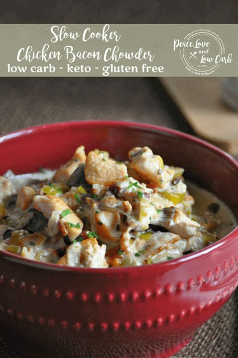 Peace Love And Low Carb, Bacon Chowder, Low Carb Low Fat Recipes, Boiled Egg Diet Plan, Low Carb Chicken Recipes, Low Sugar Diet, Low Carb Soup, Low Carb Diet Recipes, Healthy Low Carb Recipes